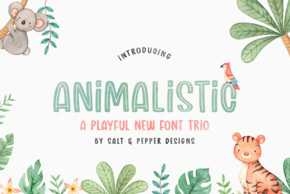 Animalistic Trio: A Playful Display Font for Crafters and Makers