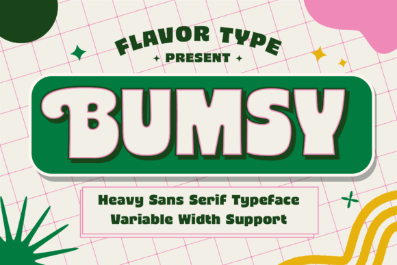 Bumsy: A Playful Display Font for Bold Editorial Headlines