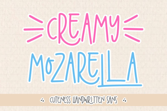 Creamy Mozarella: A Playful Display Font for Memorable Branding