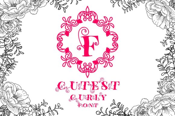 Cutest Curly Font Monogram: A Chic Display Typeface