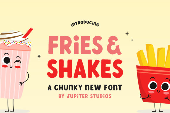 Fries and Shake: A Bold Display Font for Campaign Creatives
