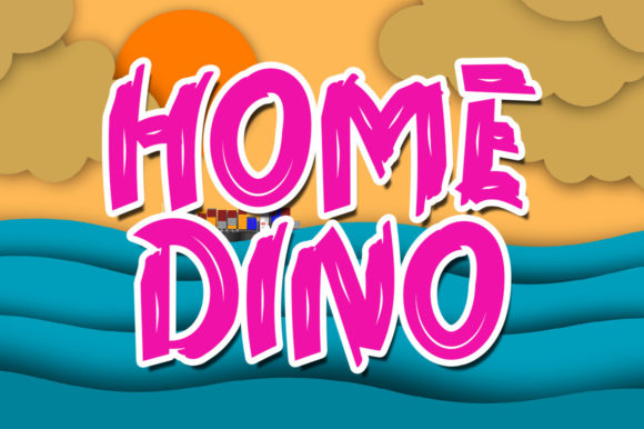Home Dino: A Chunky Display Font Full of Charm