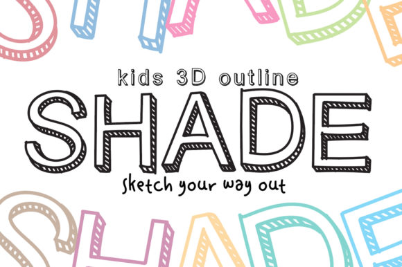 Kids 3D Outline Shade: A Playful Display Font for Warm, Handmade Branding