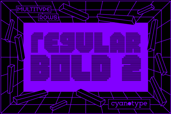 MultiType Rows Regular Bold 2: A Pixelated Display Font Review