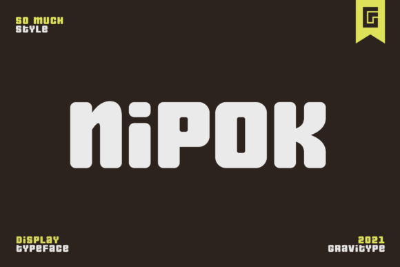 Nipok Display Font for Handmade Labels and Product Design