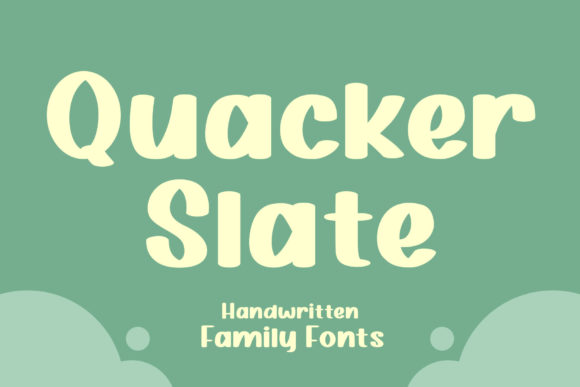 Quacker Slate: The Friendly Display Typeface for Crafters