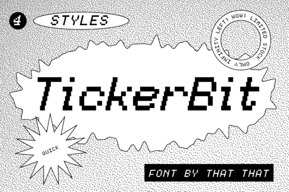 TickerBit: The Pixel Display Font for Retro Marketing Magic