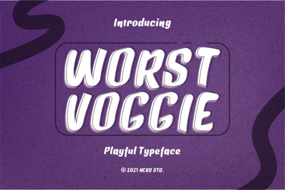 Worst Voggie: A Brush Display Font for Web Designers